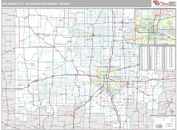 Oklahoma City, OK DMR Wall Map Premium Style