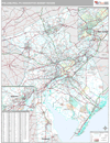 Philadelphia, PA DMR Wall Map Premium Style