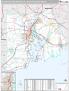 Providence, RI-New Bedford, MA DMR Wall Map Premium Style