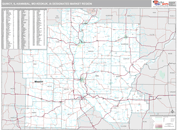 Quincy, IL-Hannibal, MO-Keokuk, IA DMR Wall Map Premium Style
