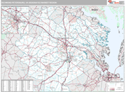 Richmond-Petersburg, VA DMR Wall Map Premium Style