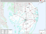 Salisbury, MD DMR Wall Map Premium Style