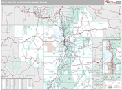 Salt Lake City, UT DMR Wall Map Premium Style