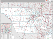 San Antonio, TX DMR Wall Map Premium Style