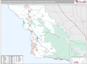 Santa Barbara-Santa Maria-San Luis Obispo, CA DMR Wall Map Premium Style