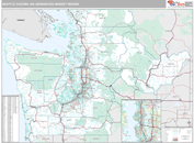 Seattle-Tacoma, WA DMR Wall Map Premium Style