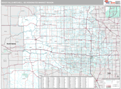Sioux Falls (Mitchell), SD DMR Wall Map Premium Style