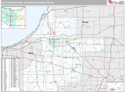 South Bend-Elkhart, IN DMR Wall Map Premium Style
