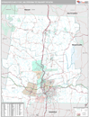 Springfield-Holyoke, MA DMR Wall Map Premium Style