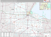 Toledo, OH DMR Wall Map Premium Style