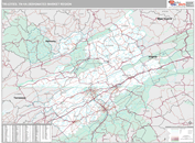Tri-Cities, TN-VA DMR Wall Map Premium Style