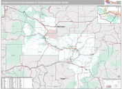 Yakima-Pasco-Richland-Kennewick, WA DMR Wall Map Premium Style