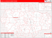 Albany, GA DMR Wall Map Red Line Style