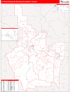 Butte-Bozeman, MT DMR Wall Map Red Line Style