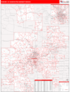 Denver, CO DMR Wall Map Red Line Style