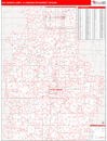 Des Moines-Ames, IA DMR Wall Map Red Line Style