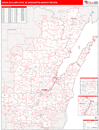 Green Bay-Appleton, WI DMR Wall Map Red Line Style