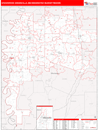 Greenwood-Greenville, MS DMR Wall Map Red Line Style