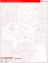 Jackson, TN DMR Wall Map Red Line Style