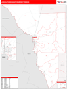 Laredo, TX DMR Wall Map Red Line Style