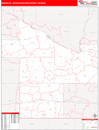 Mankato, MN DMR Wall Map Red Line Style