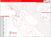 Monterey-Salinas, CA DMR Wall Map Red Line Style