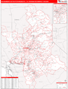 Sacramento-Stockton-Modesto, CA DMR Wall Map Red Line Style