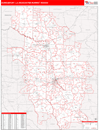 Shreveport, LA DMR Wall Map Red Line Style