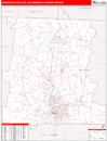 Springfield-Holyoke, MA DMR Wall Map Red Line Style