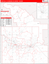 Twin Falls, ID DMR Wall Map Red Line Style