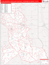 Tyler-Longview (Lufkin & Nacogdoches), TX DMR Wall Map Red Line Style