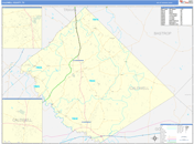 Caldwell County Wall Map Basic Style