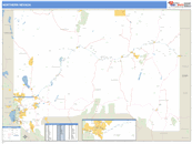 Northern State Sectional Wall Map Basic Style