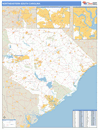 North Eastern State Sectional Wall Map Basic Style