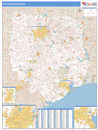 North Eastern State Sectional Wall Map Basic Style