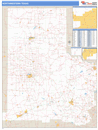 North Western State Sectional Wall Map Basic Style