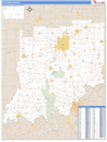 Southern State Sectional Wall Map Basic Style