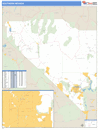 Southern State Sectional Wall Map Basic Style