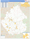 Western State Sectional Wall Map Basic Style