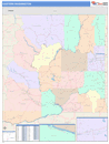 Eastern State Sectional Wall Map Color Cast Style