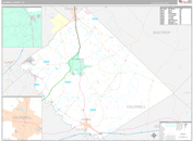 Caldwell County Wall Map Premium Style