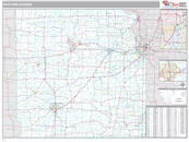 Eastern State Sectional Wall Map Premium Style