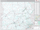 Eastern State Sectional Wall Map Premium Style