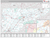 Eastern State Sectional Wall Map Premium Style