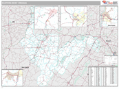 Eastern State Sectional Wall Map Premium Style