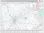 Northern State Sectional Wall Map Premium Style