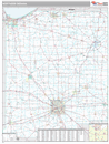 Northern State Sectional Wall Map Premium Style