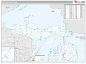 Northern State Sectional Wall Map Premium Style