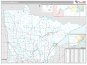 Northern State Sectional Wall Map Premium Style