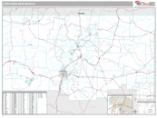 Northern State Sectional Wall Map Premium Style